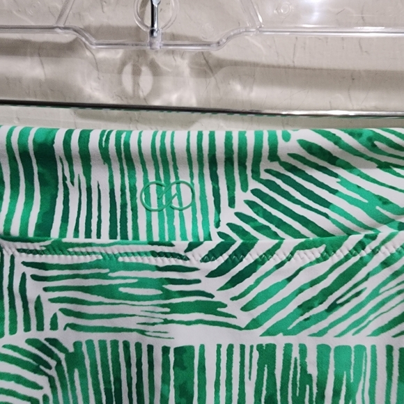 CALIA High Rise Twist Front Bikini Bottom Small Green Palm Tree Print - Picture 5 of 5